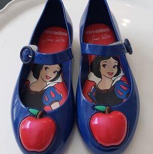 Mini Melissa Snow White Kids Shoes - Blue and Red